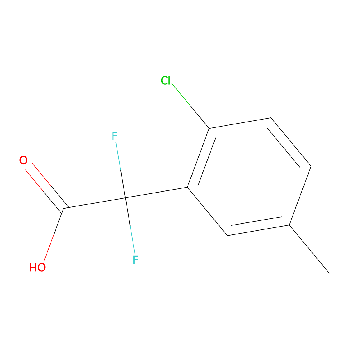 2-(2-Chloro-5-methylphenyl)-2,2-difluoroacetic acid molecular structure, CAS 1935547-86-6