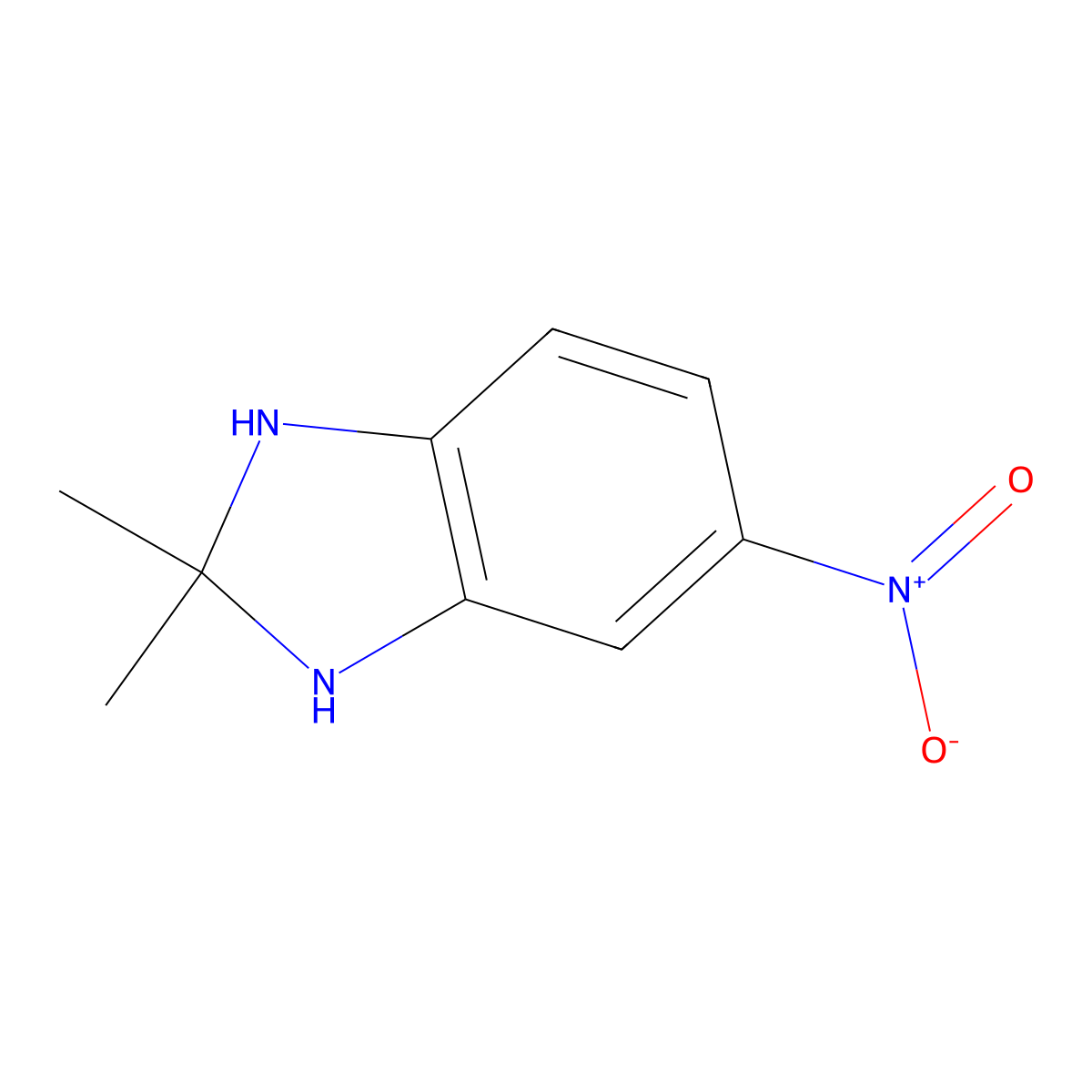 2,2-Dimethyl-5-nitro-2,3-dihydro-1H-benzimidazole molecular structure, CAS 1935558-95-4