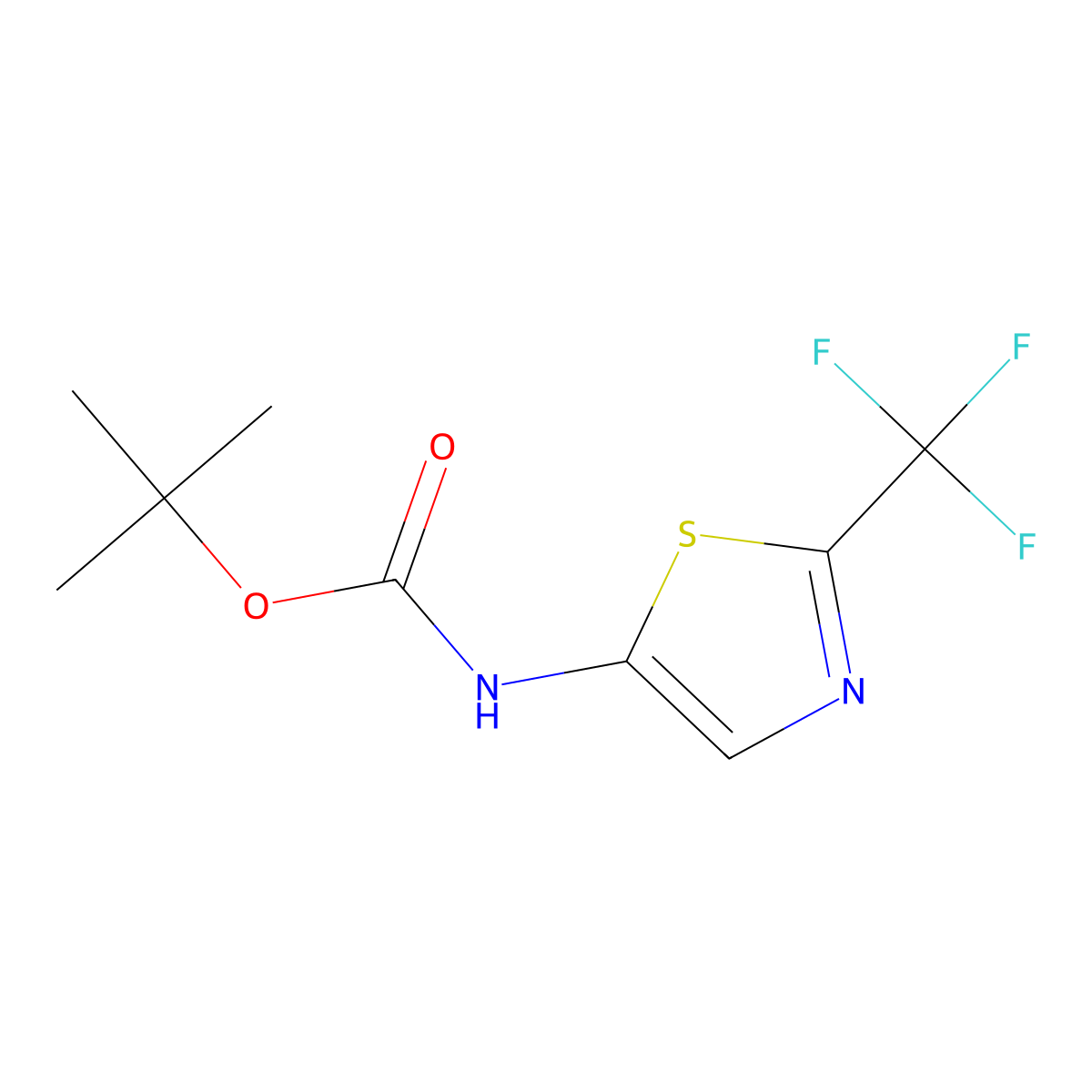 tert-Butyl (2-(trifluoromethyl)thiazol-5-yl)carbamate molecular structure, CAS 1935560-51-2
