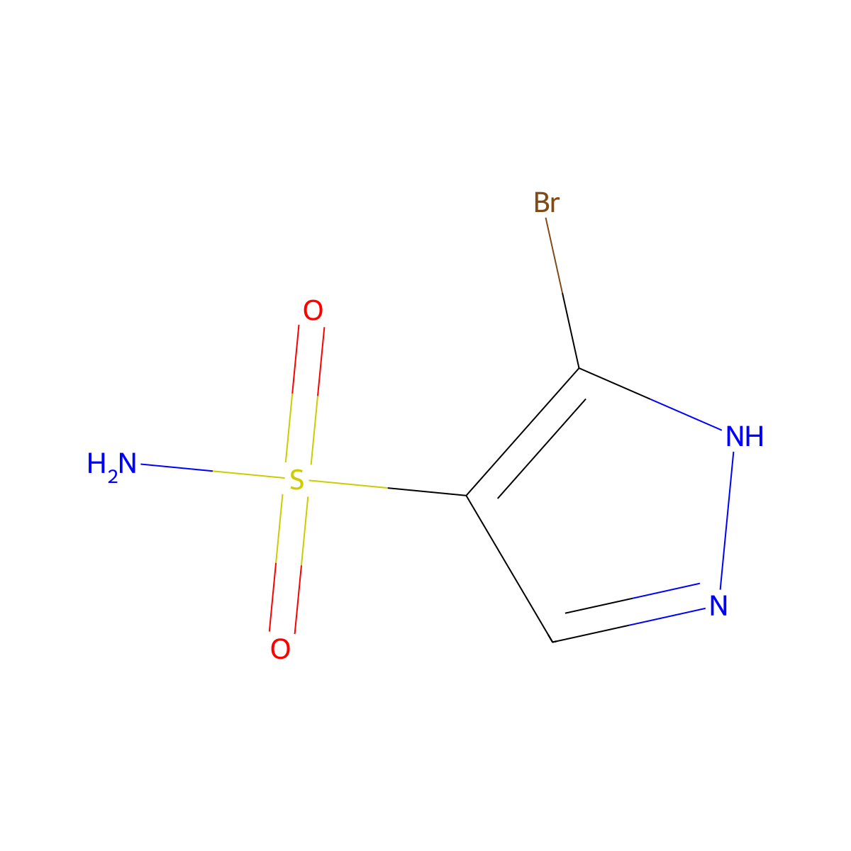 3-bromo-1H-pyrazole-4-sulfonamide molecular structure, CAS 1935561-35-5