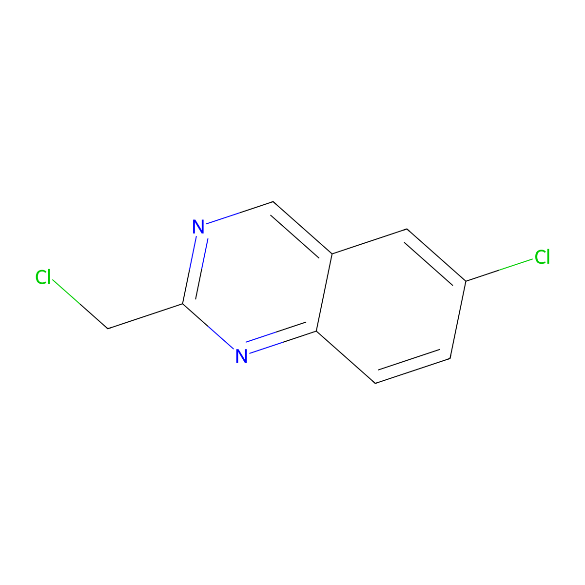 6-Chloro-2-(chloromethyl)quinazoline molecular structure, CAS 1935563-21-5