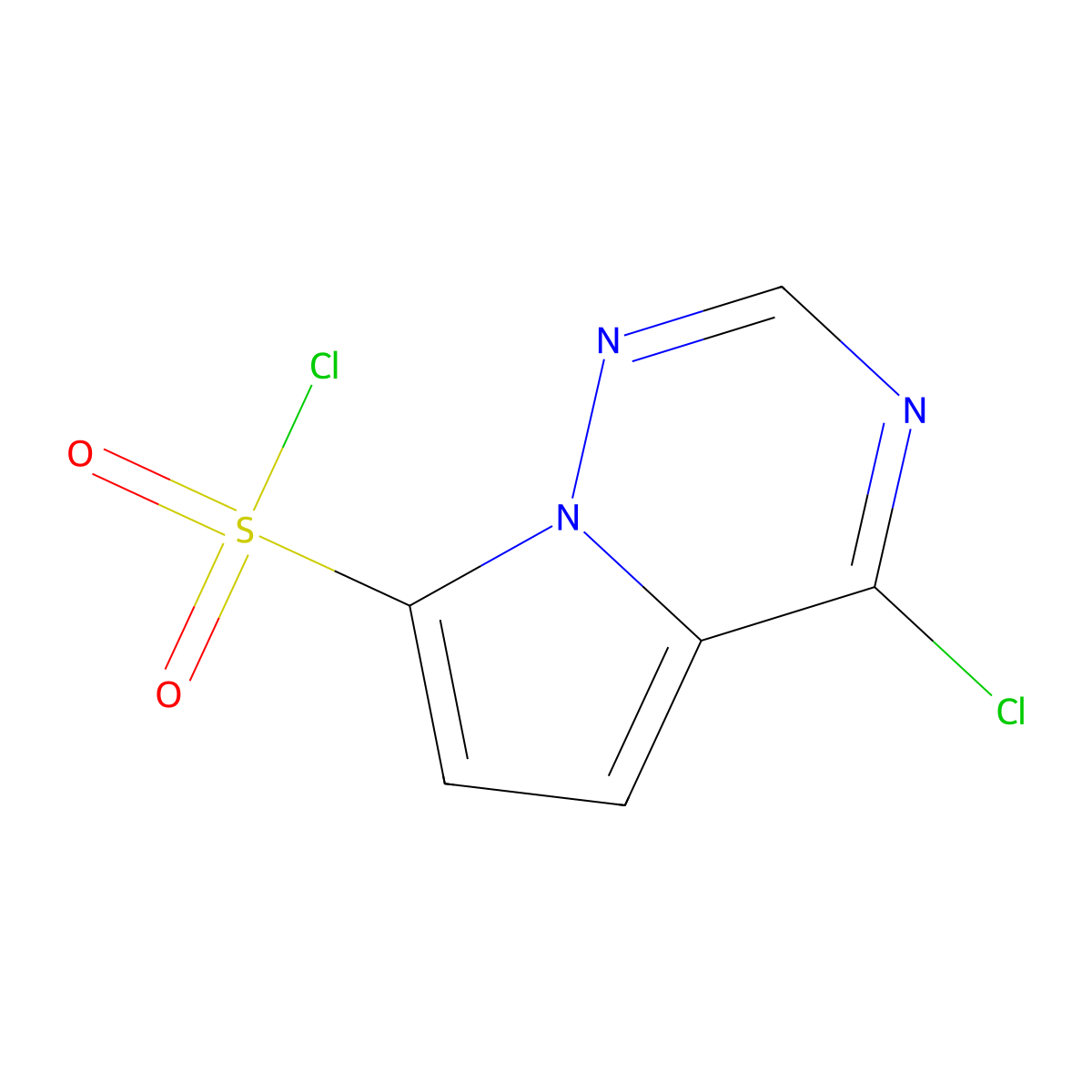 4-Chloropyrrolo[2,1-f][1,2,4]triazine-7-sulfonyl chloride molecular structure, CAS 1935563-30-6