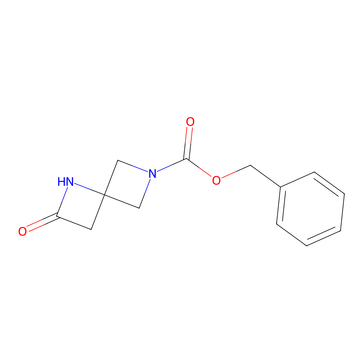 Benzyl 2-oxo-1,6-diazaspiro[3.3]heptane-6-carboxylate molecular structure, CAS 1935565-30-2