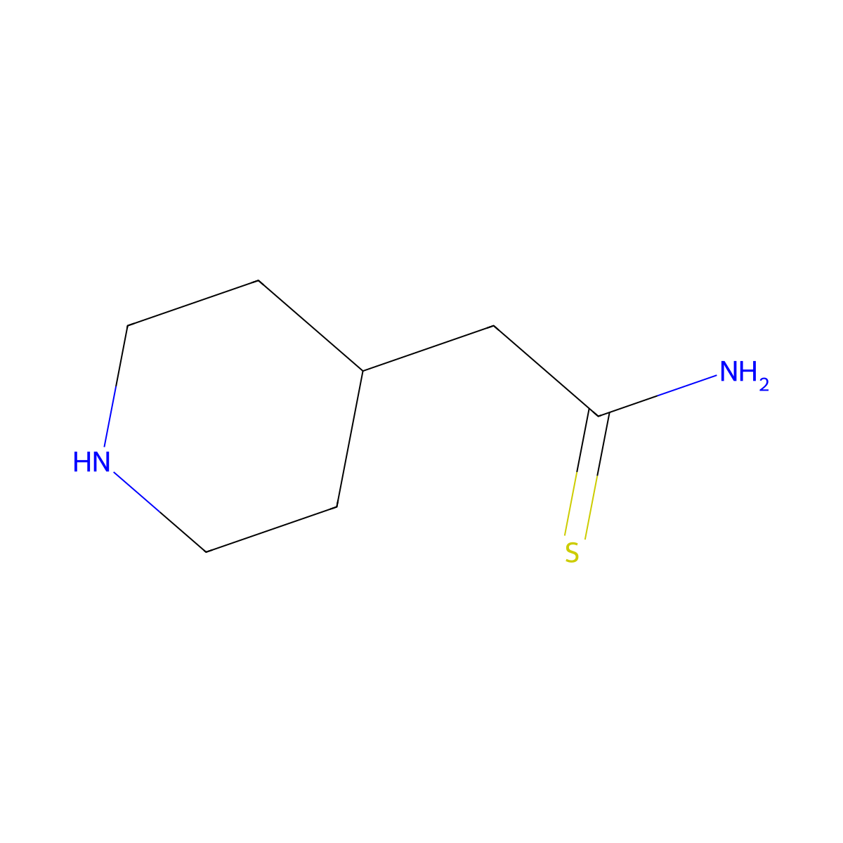 2-(Piperidin-4-yl)ethanethioamide molecular structure, CAS 1935567-35-3