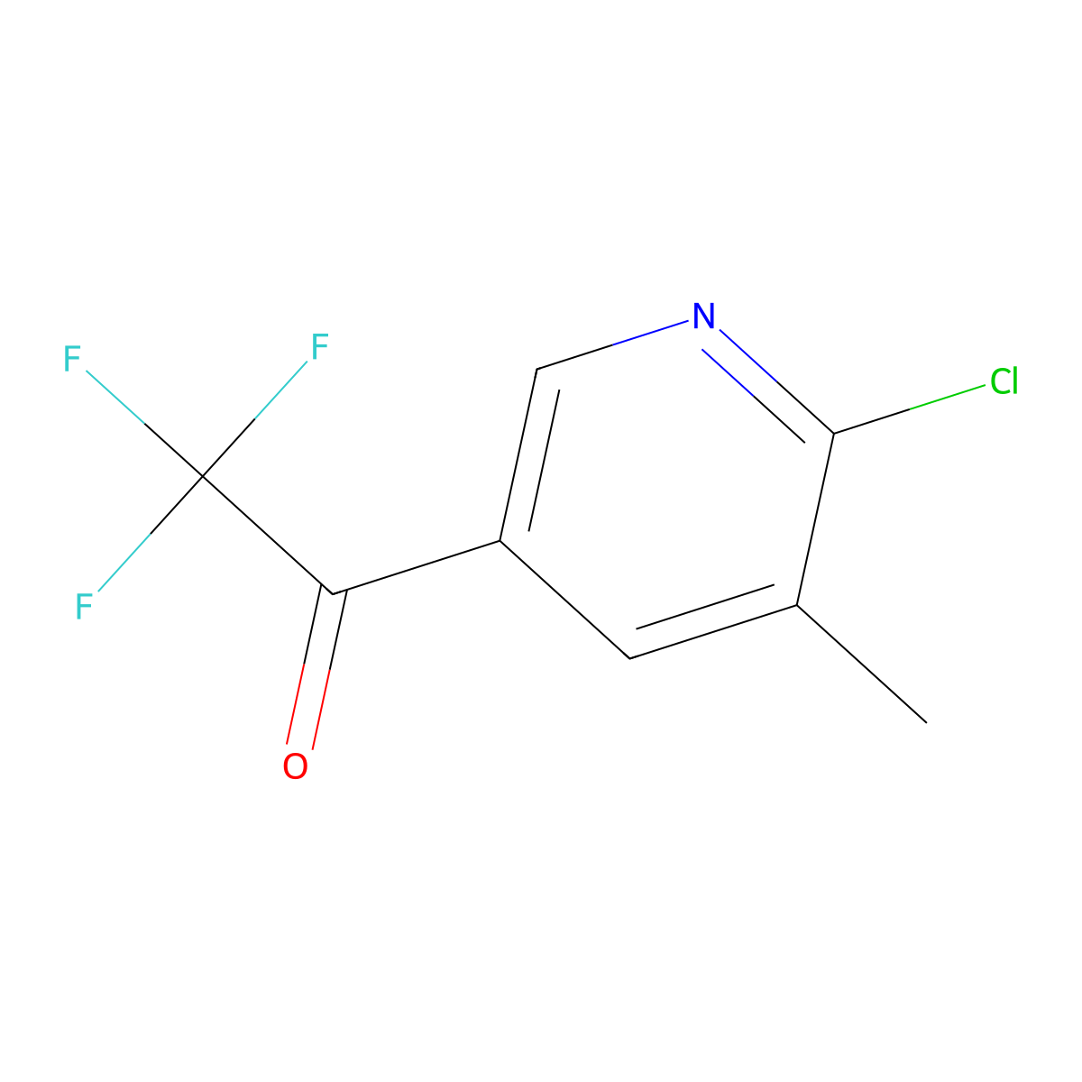 1-(6-Chloro-5-methylpyridin-3-yl)-2,2,2-trifluoroethanone molecular structure, CAS 1935574-78-9