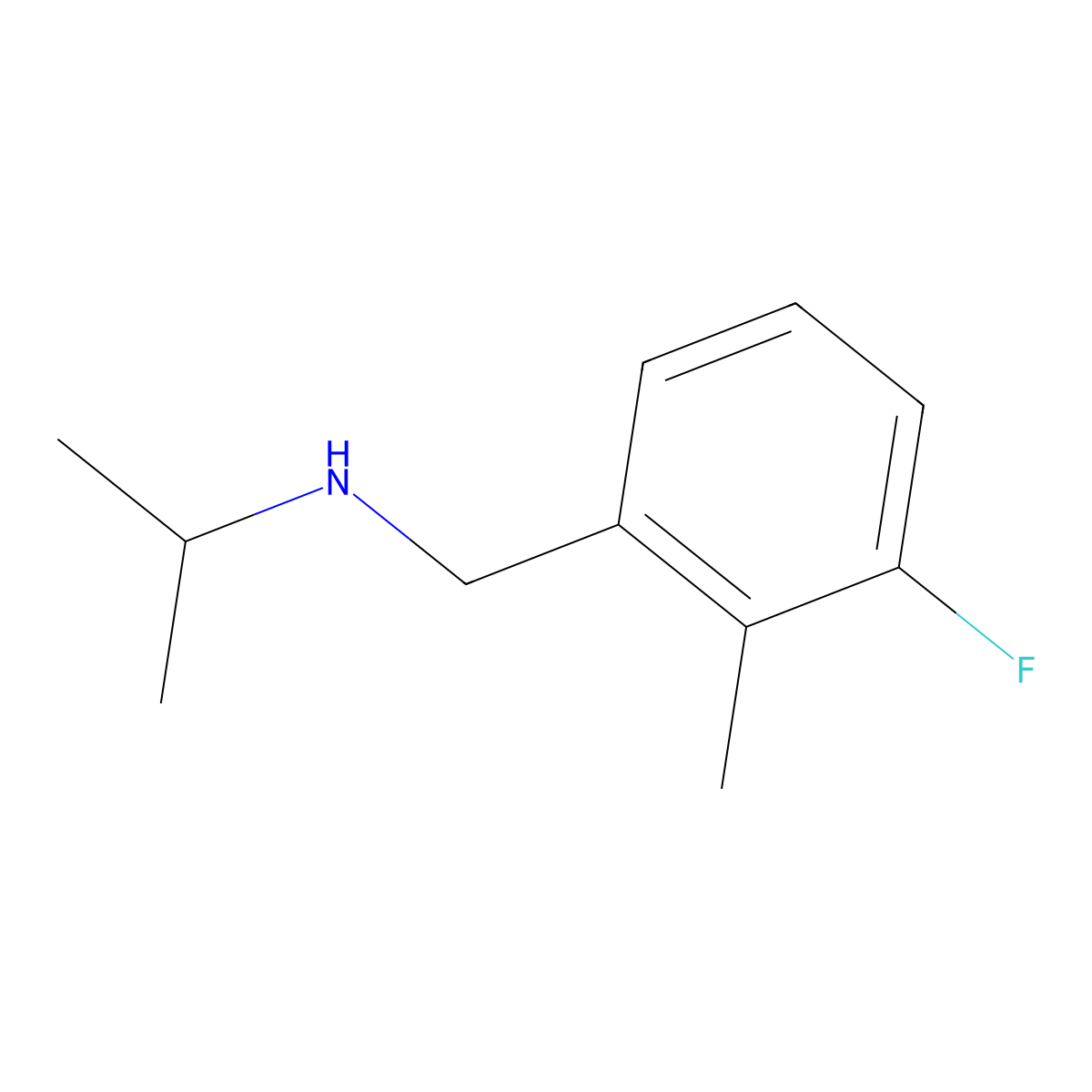 [(3-Fluoro-2-methylphenyl)methyl](propan-2-yl)amine molecular structure, CAS 1935579-08-0