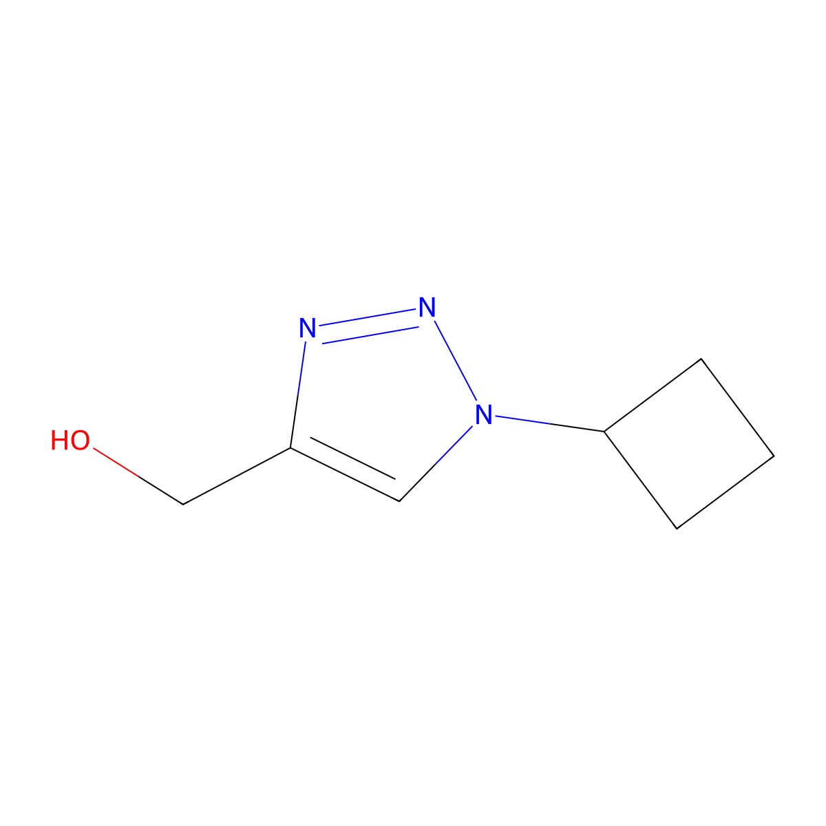 (1-cyclobutyl-1H-1,2,3-triazol-4-yl)methanol molecular structure, CAS 1935582-03-8