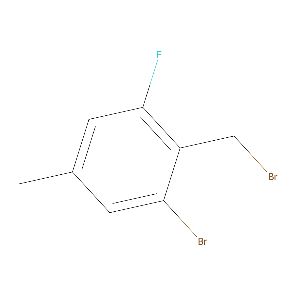 1-Bromo-2-(bromomethyl)-3-fluoro-5-methylbenzene molecular structure, CAS 1935583-42-8