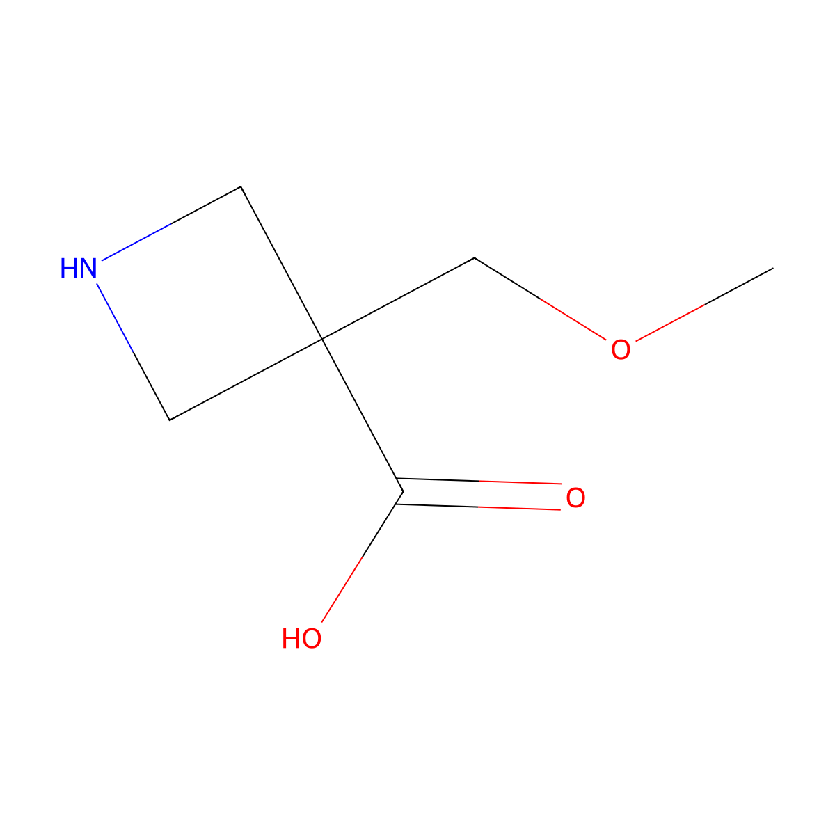 3-(Methoxymethyl)azetidine-3-carboxylic acid molecular structure, CAS 1935586-08-5