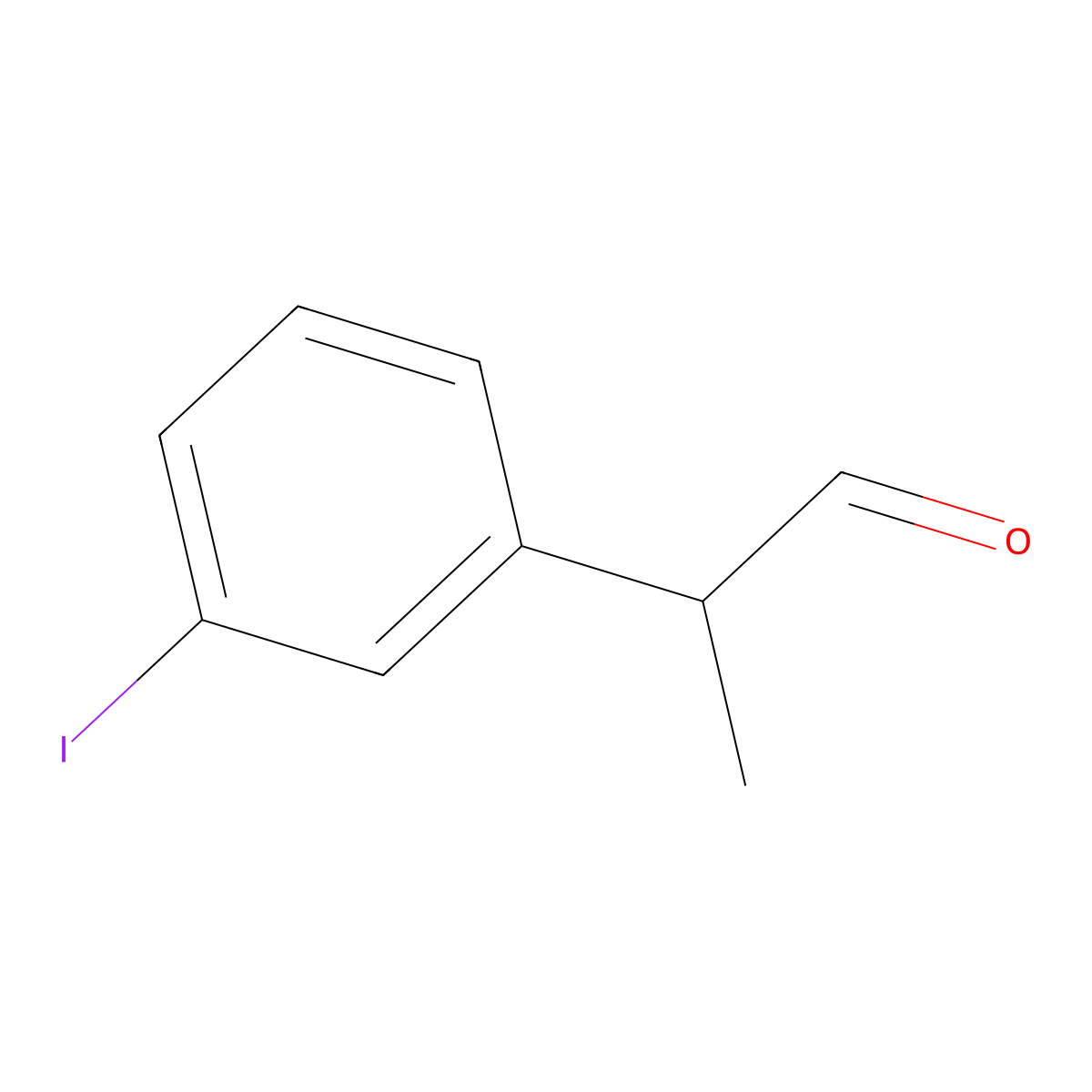 2-(3-Iodophenyl)propanal molecular structure, CAS 1935587-14-6