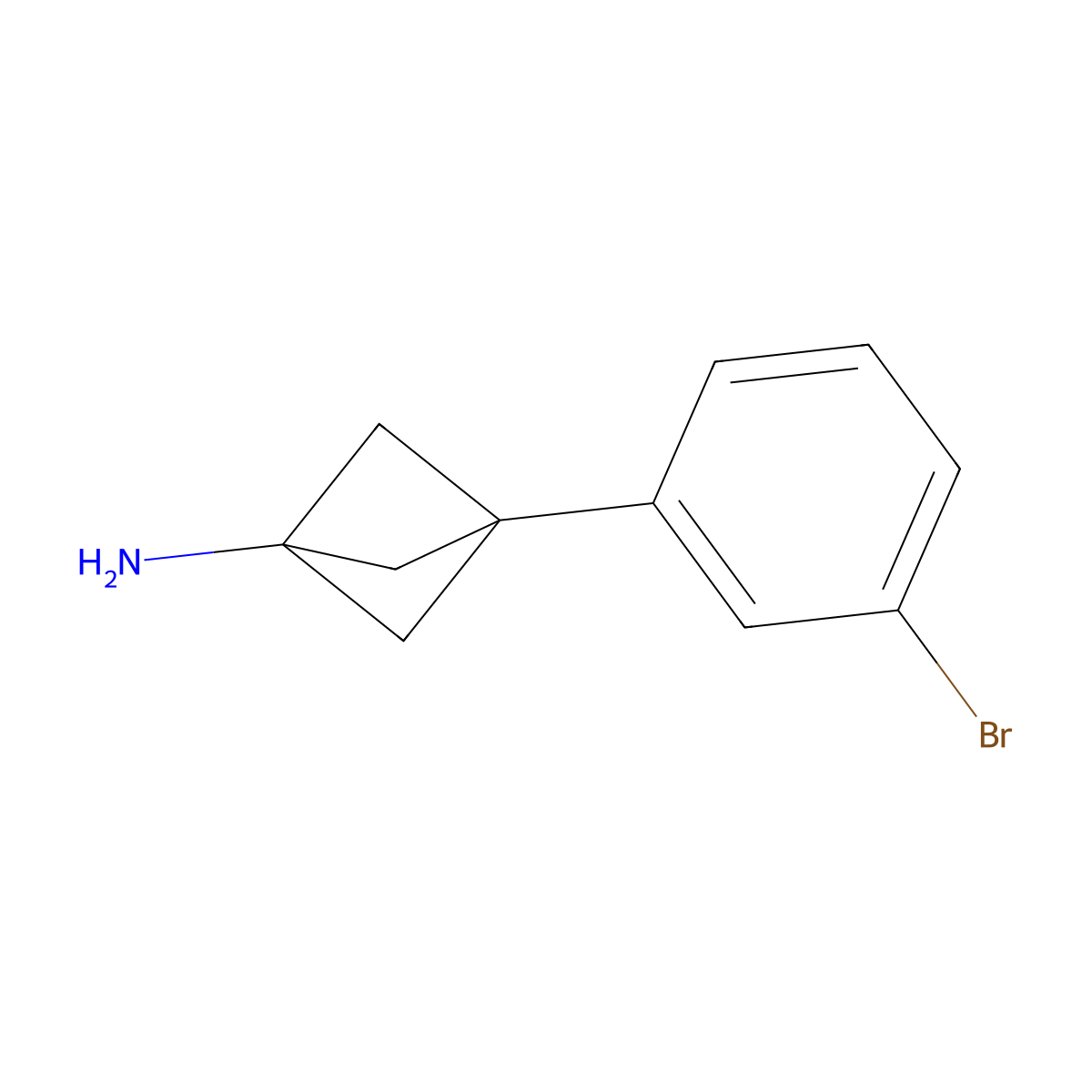 3-(3-Bromophenyl)bicyclo[1.1.1]pentan-1-amine molecular structure, CAS 1935587-97-5