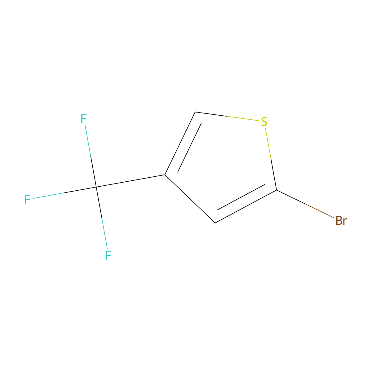 2-Bromo-4-(trifluoromethyl)thiophene molecular structure, CAS 1935593-54-6