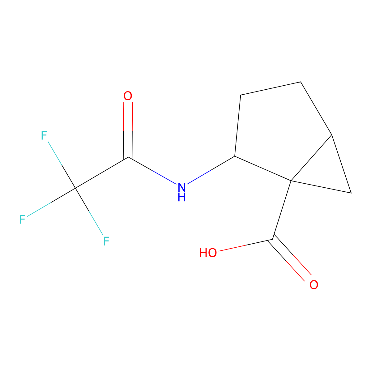 2-(Trifluoroacetamido)bicyclo[3.1.0]hexane-1-carboxylic acid molecular structure, CAS 1935595-03-1