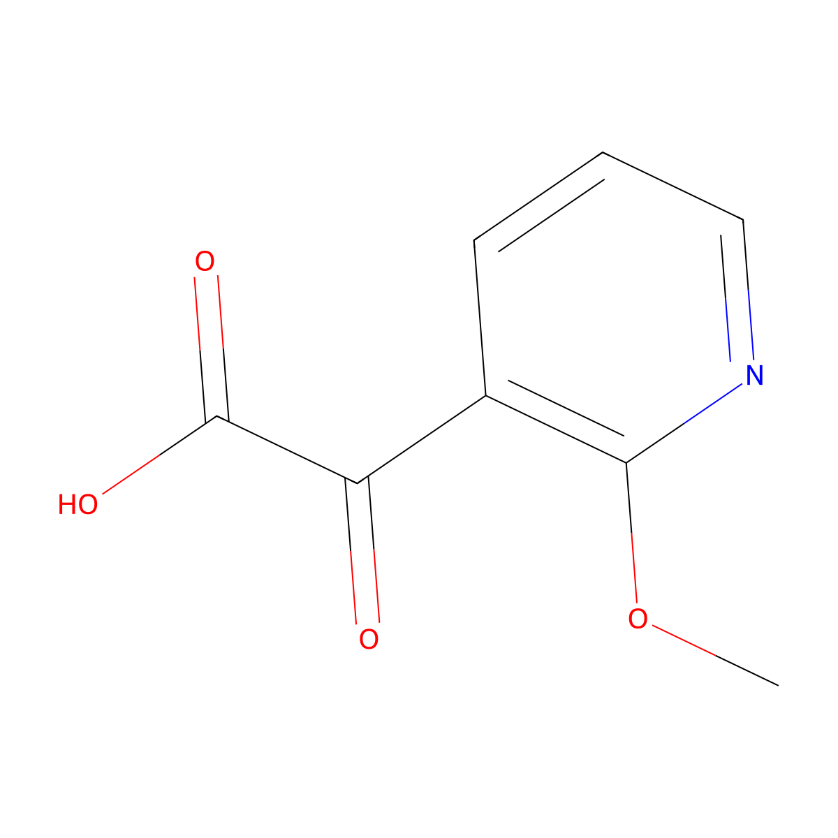 2-(2-Methoxypyridin-3-yl)-2-oxoacetic acid molecular structure, CAS 1935595-31-5