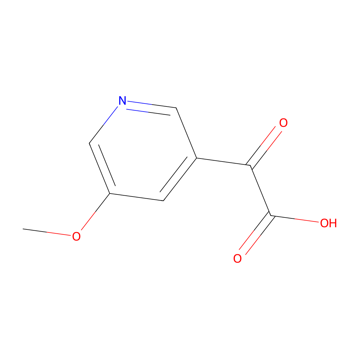 2-(5-Methoxypyridin-3-yl)-2-oxoacetic acid molecular structure, CAS 1935595-37-1
