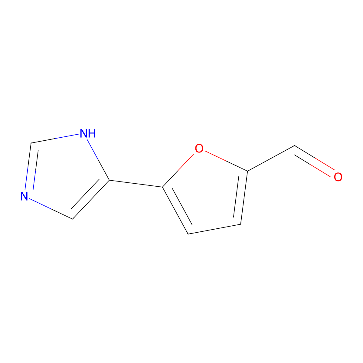 5-(1H-Imidazol-4-YL)furan-2-carbaldehyde molecular structure, CAS 1935596-51-2