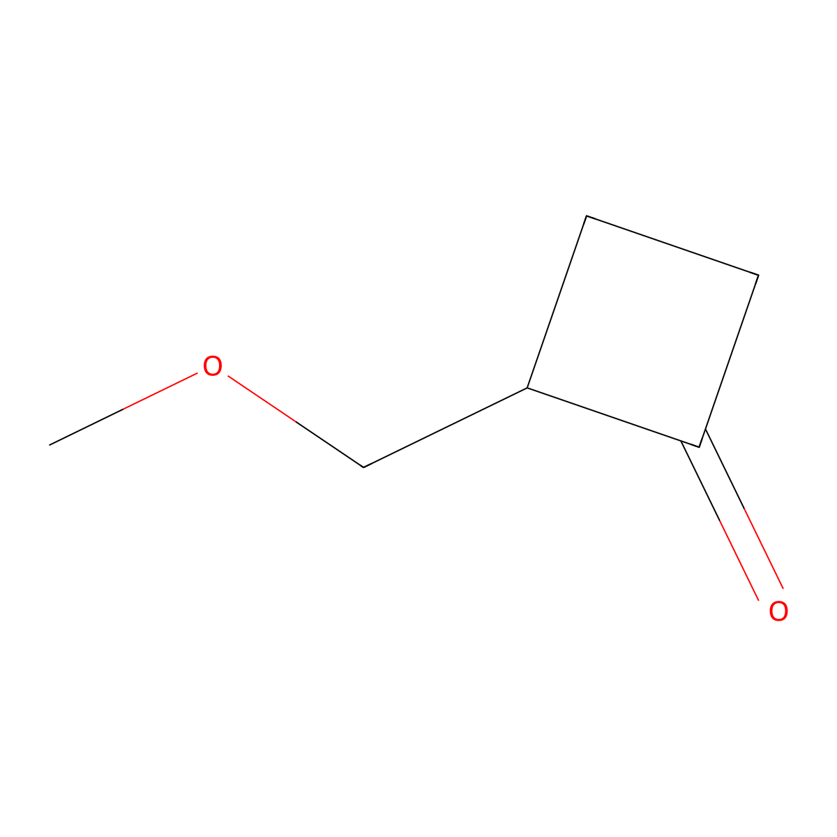 2-(Methoxymethyl)cyclobutan-1-one molecular structure, CAS 1935596-52-3