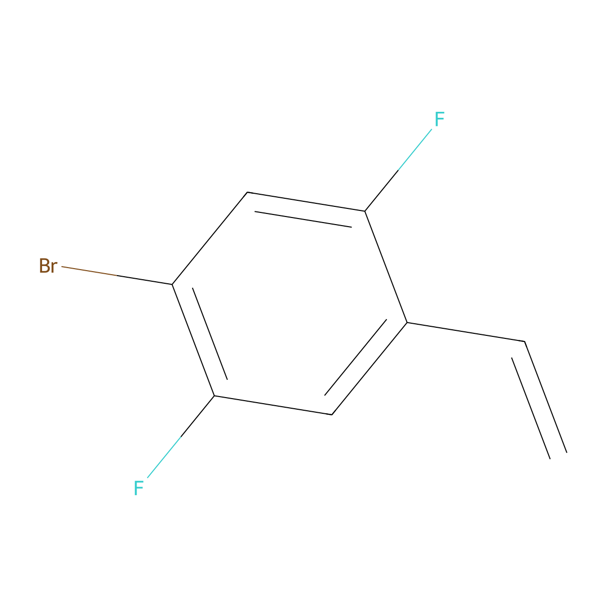 4-Bromo-2,5-difluorostyrene molecular structure, CAS 1935597-43-5