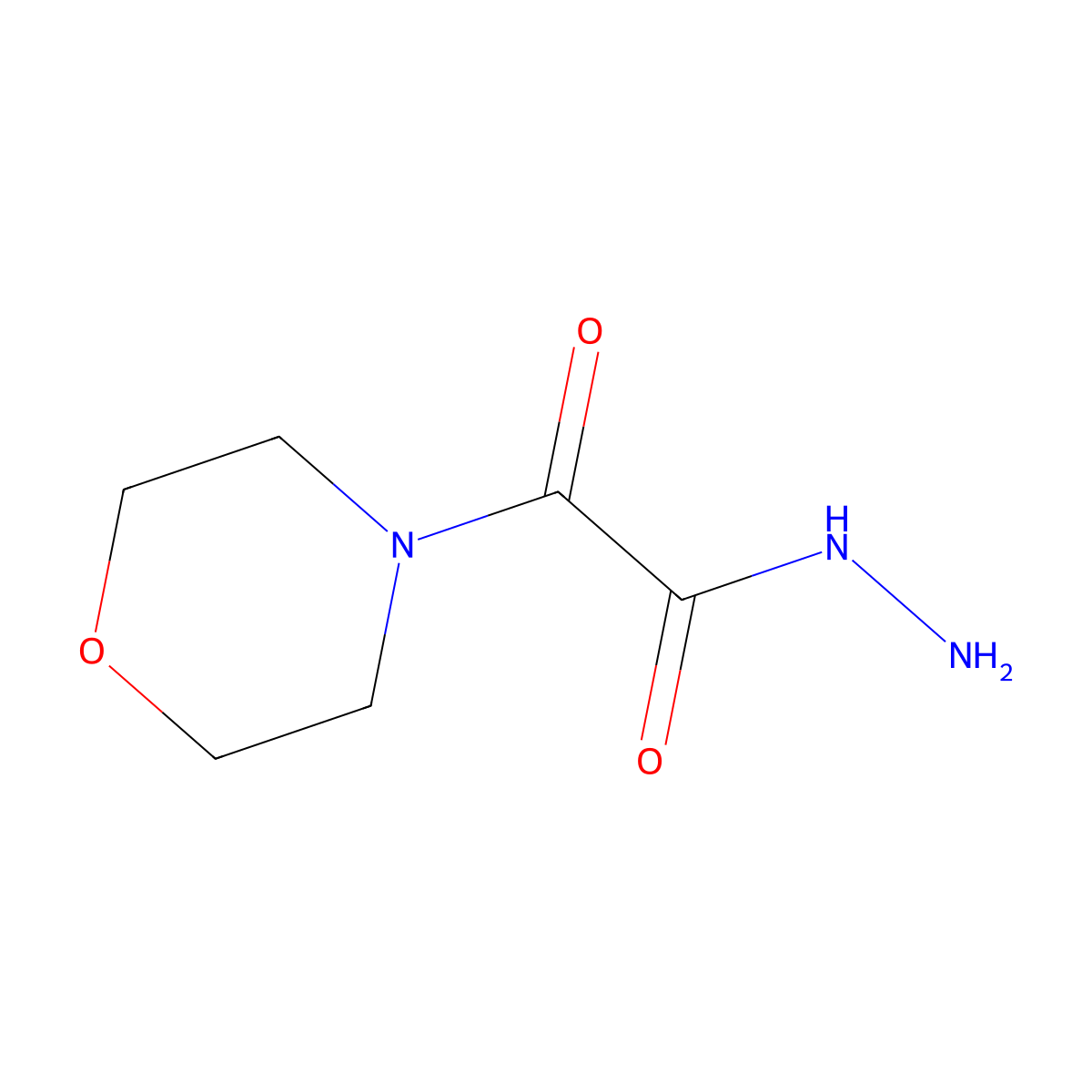 2-Morpholino-2-oxoacetohydrazide molecular structure, CAS 19356-08-2