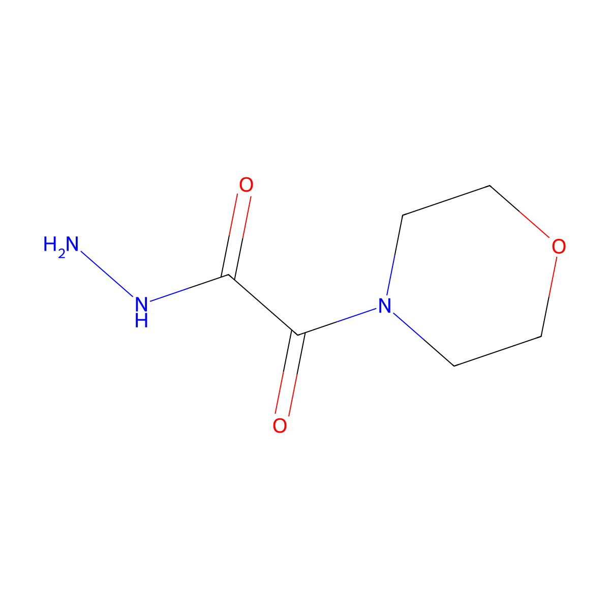 2-Morpholino-2-oxoacetohydrazide molecular structure, CAS 19356-08-2