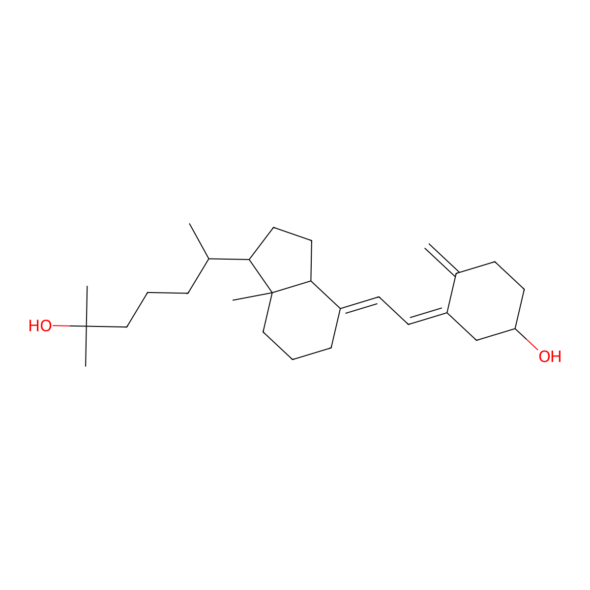 25-Hydroxyvitamin D3 molecular structure, CAS 19356-17-3