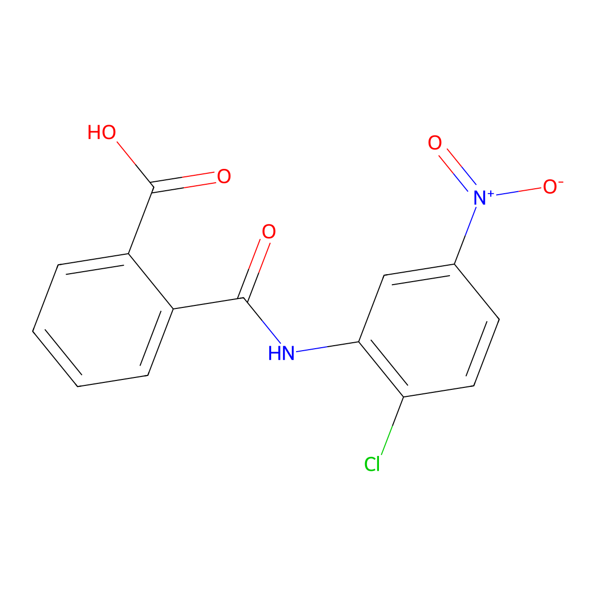 2'-Chloro-5'-nitrophthalanilic acid molecular structure, CAS 19356-84-4