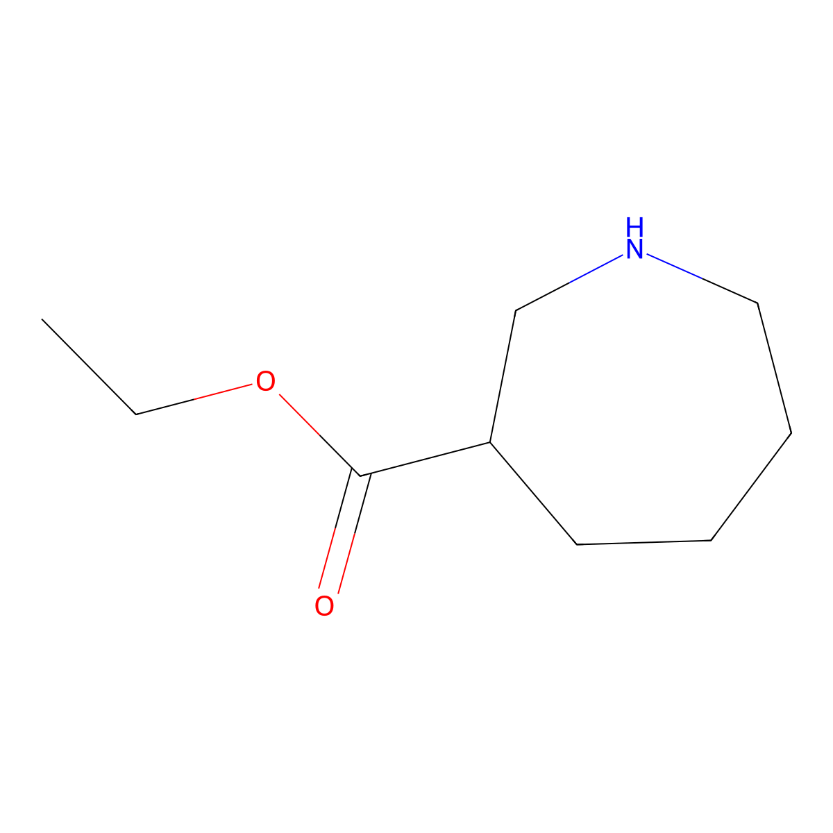 Ethyl azepane-3-carboxylate molecular structure, CAS 193560-73-5