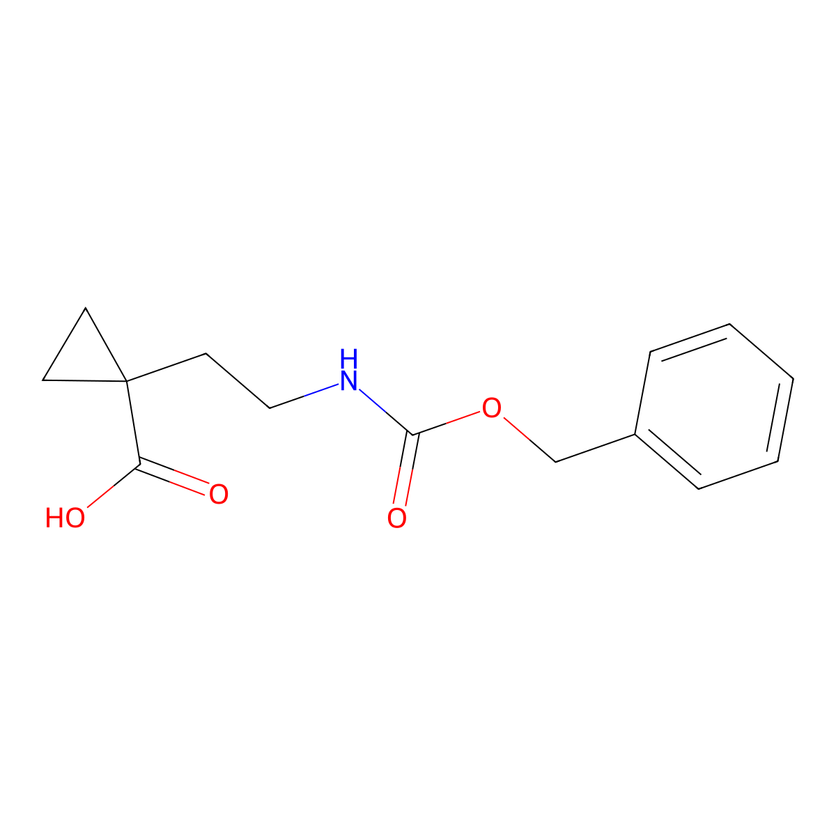 1-(2-{[(Benzyloxy)carbonyl]amino}ethyl)cyclopropane-1-carboxylic acid molecular structure, CAS 1935601-15-2