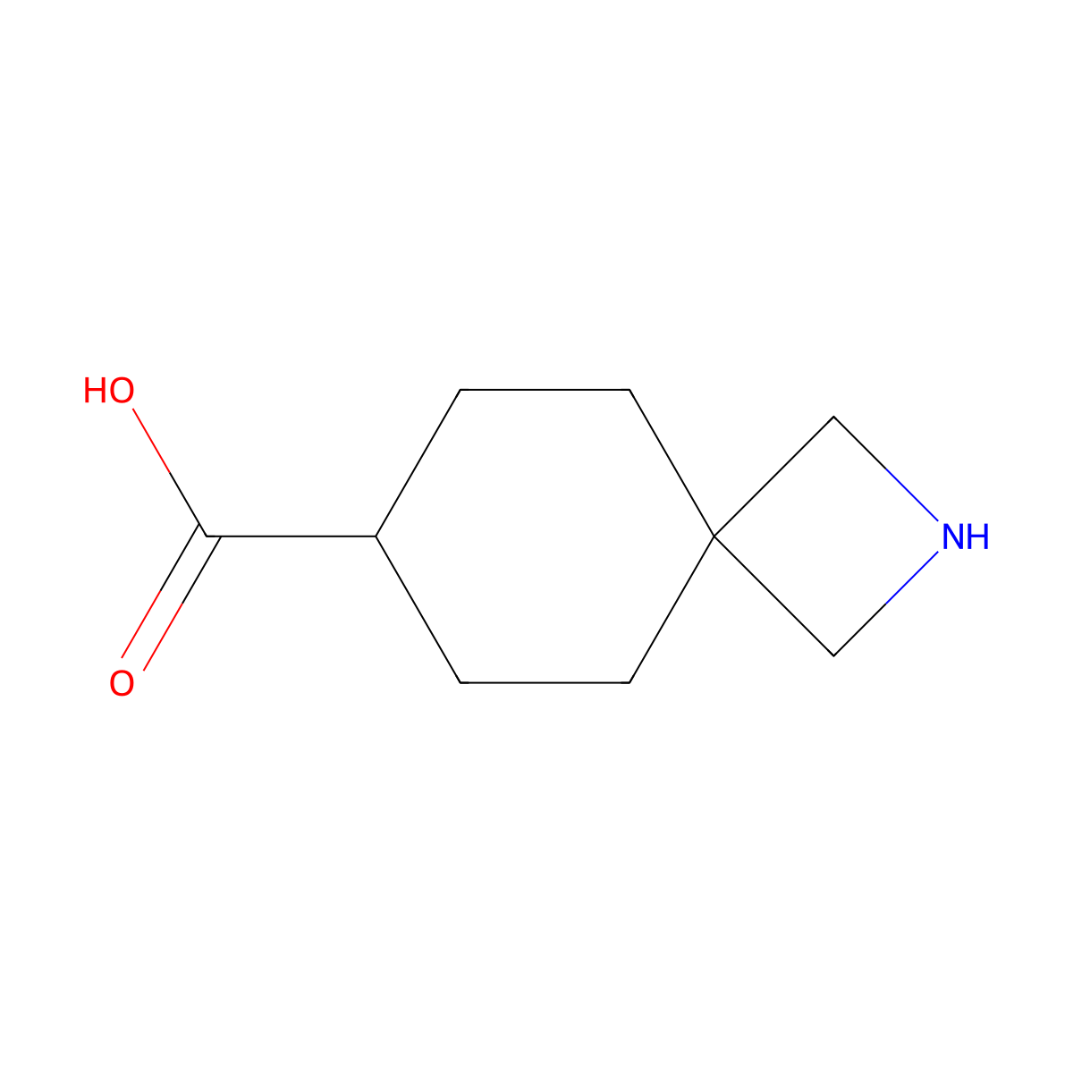 2-Azaspiro[3.5]nonane-7-carboxylic acid molecular structure, CAS 1935601-47-0