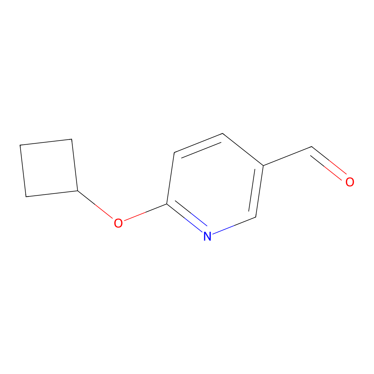 6-(Cyclobutyloxy)-3-pyridinecarboxaldehyde molecular structure, CAS 1935602-81-5
