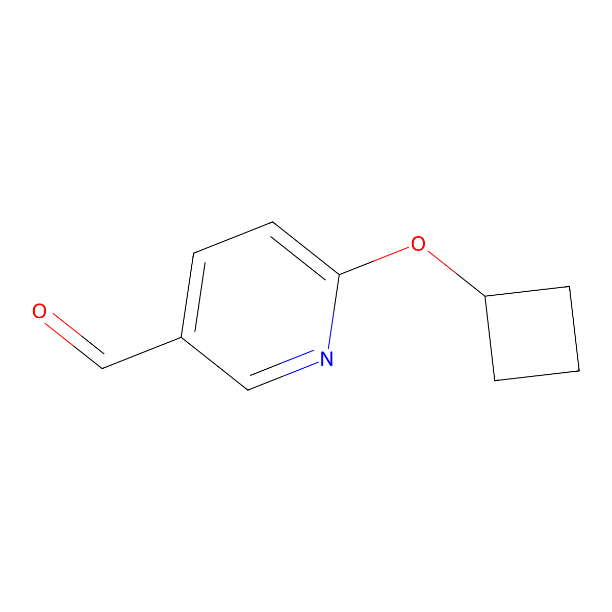 6-(Cyclobutyloxy)-3-pyridinecarboxaldehyde molecular structure, CAS 1935602-81-5