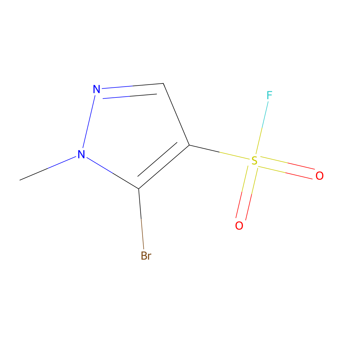 5-Bromo-1-methyl-1H-pyrazole-4-sulfonyl fluoride molecular structure, CAS 1935604-01-5