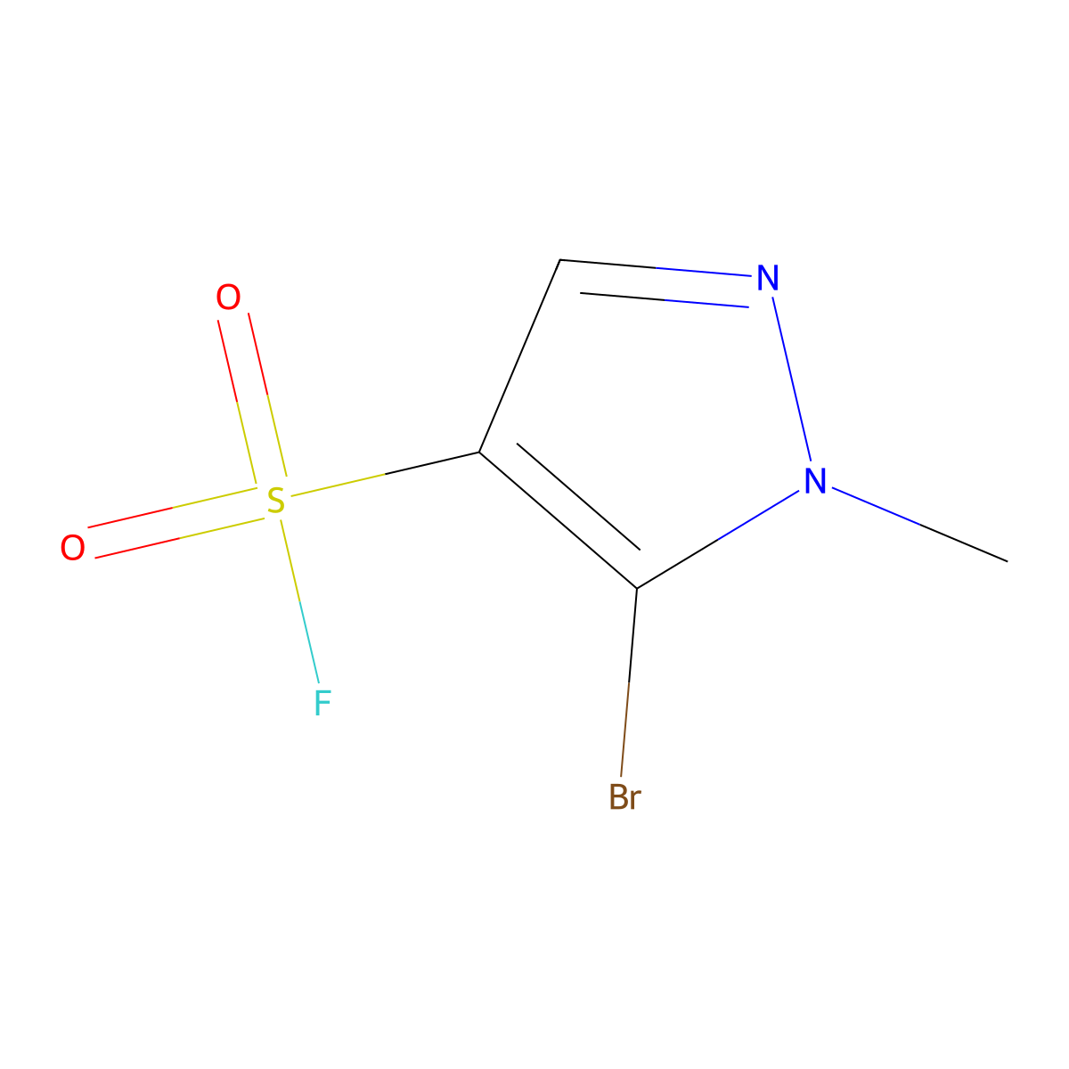 5-Bromo-1-methyl-1H-pyrazole-4-sulfonyl fluoride molecular structure, CAS 1935604-01-5
