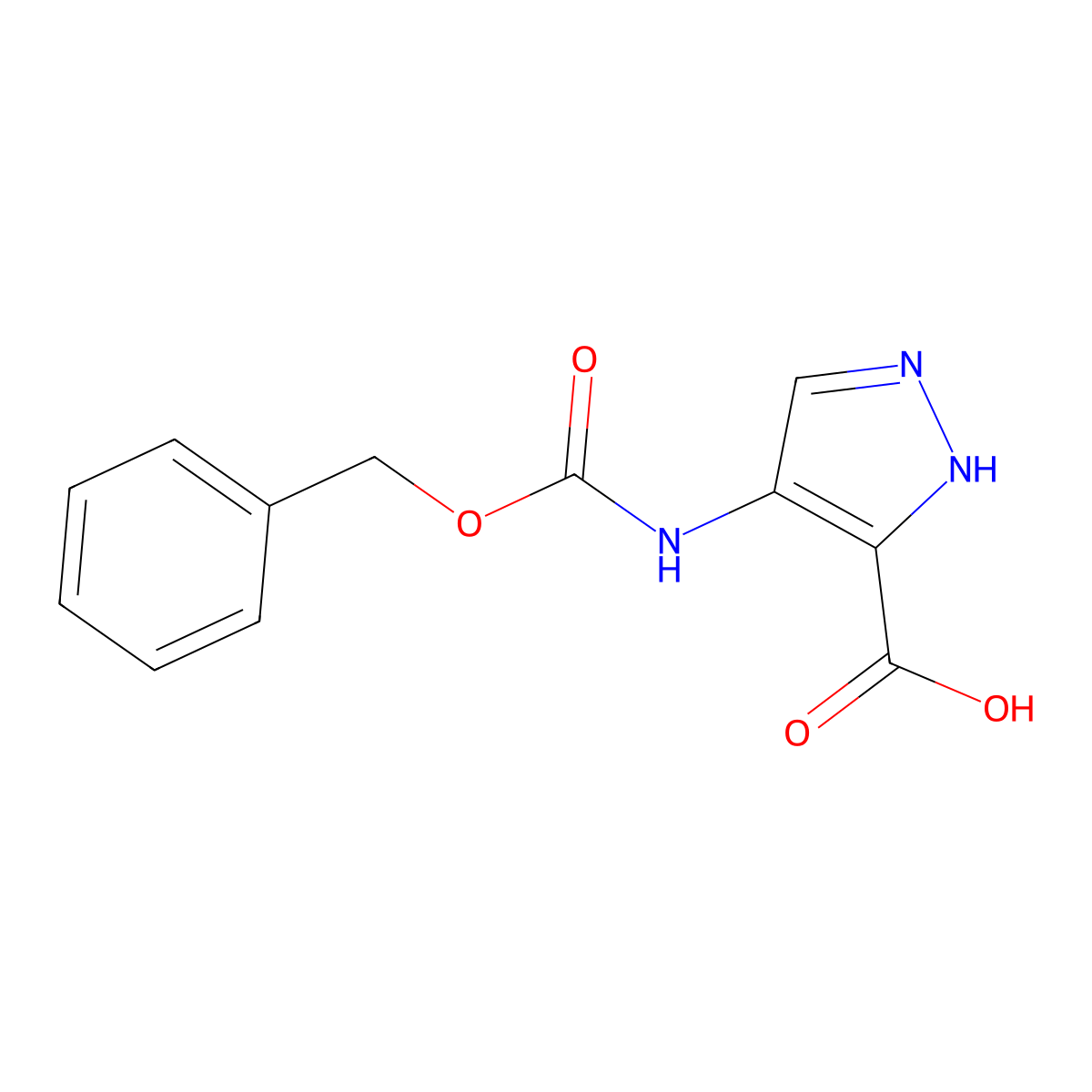 4-{[(Benzyloxy)carbonyl]amino}-1h-pyrazole-3-carboxylic acid molecular structure, CAS 1935607-02-5