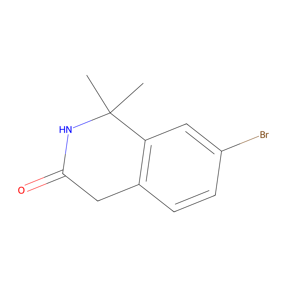 7-Bromo-1,1-dimethyl-1,2-dihydroisoquinolin-3(4H)-one molecular structure, CAS 1935607-73-0