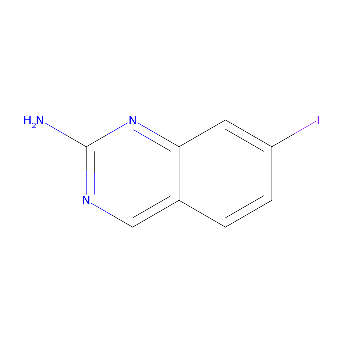 7-Iodoquinazolin-2-amine molecular structure, CAS 1935610-10-8