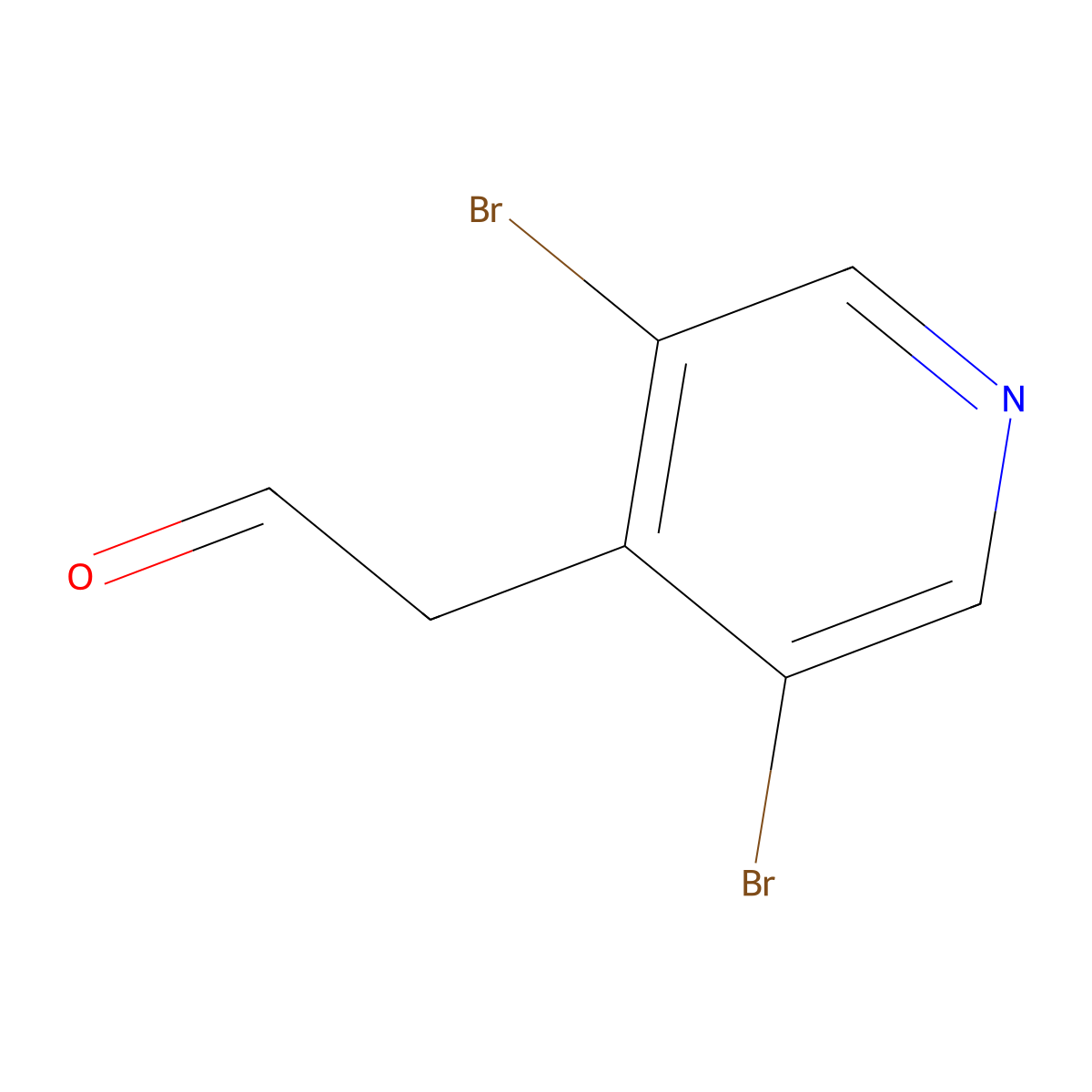 2-(3,5-Dibromopyridin-4-yl)acetaldehyde molecular structure, CAS 1935611-73-6