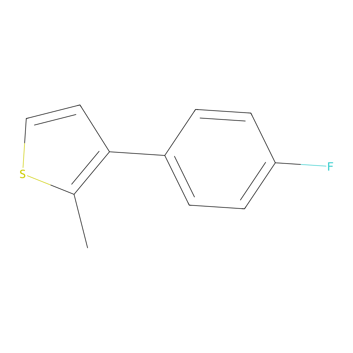 3-(4-Fluorophenyl)-2-methylthiophene molecular structure, CAS 1935616-51-5