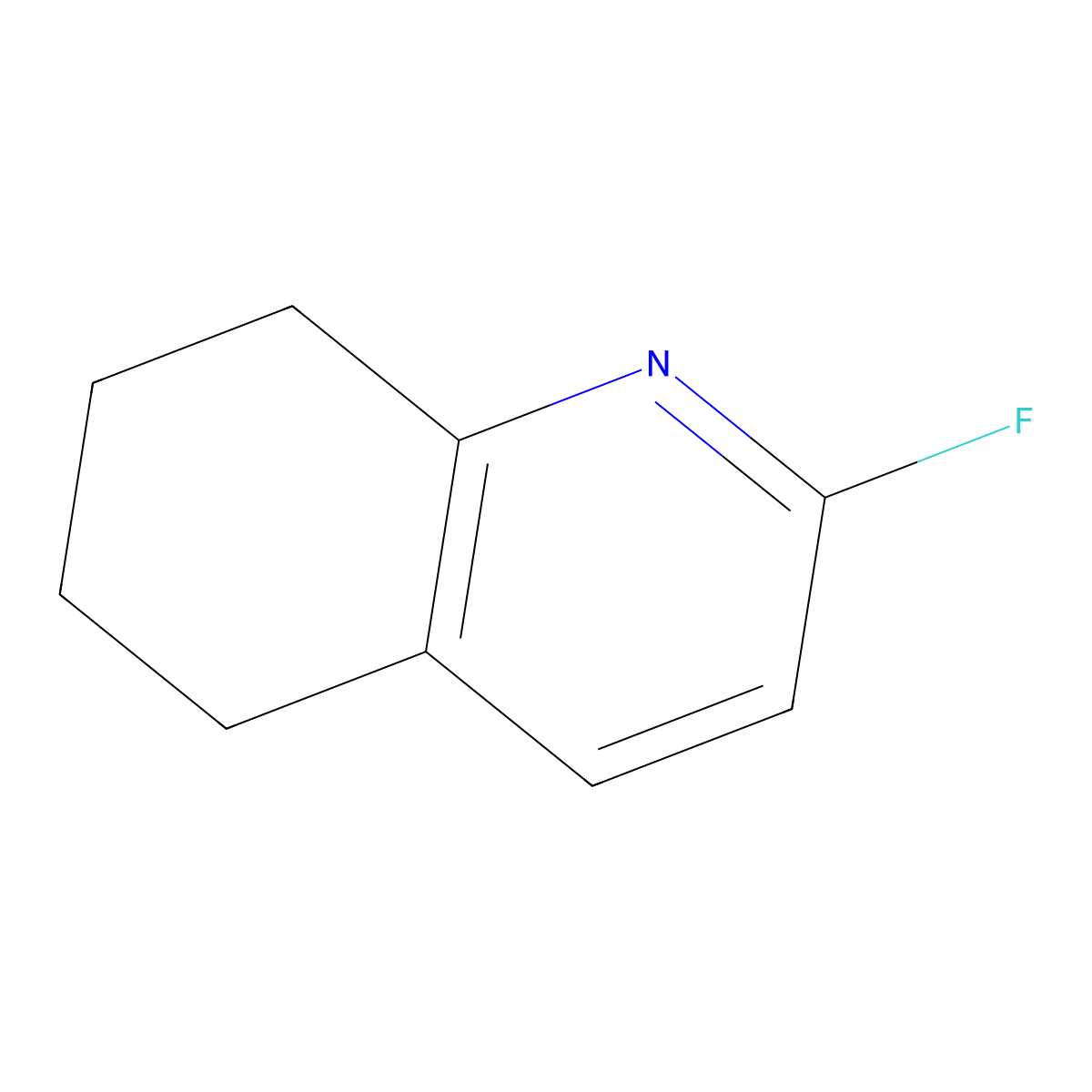 2-Fluoro-5,6,7,8-tetrahydroquinoline molecular structure, CAS 1935617-17-6