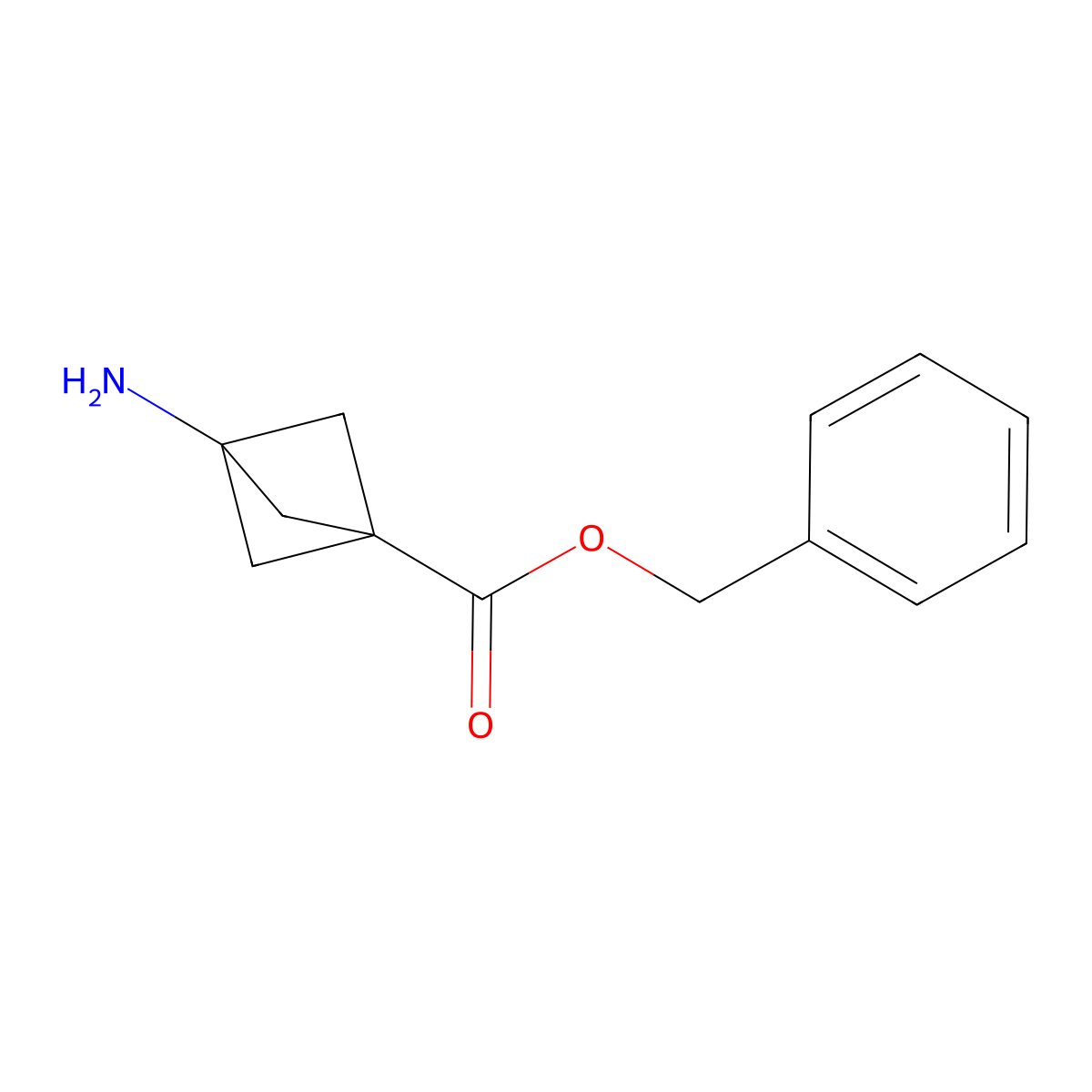 Benzyl 3-aminobicyclo[1.1.1]pentane-1-carboxylate molecular structure, CAS 1935619-96-7