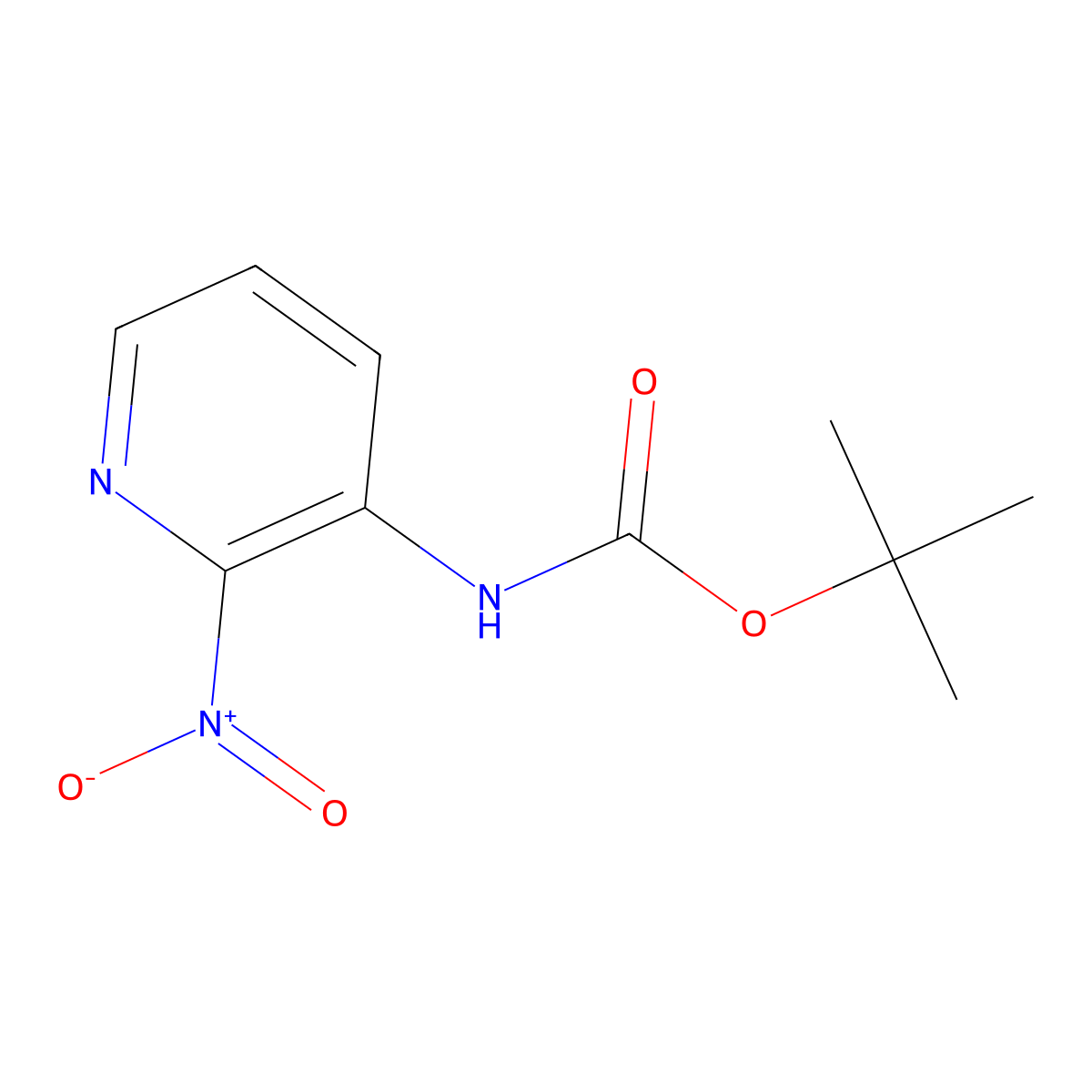 tert-Butyl (2-nitropyridin-3-yl)carbamate molecular structure, CAS 1935620-08-8