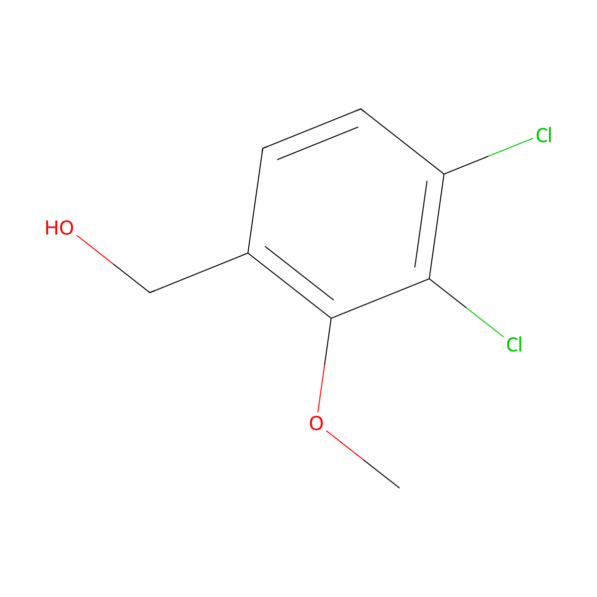 (3,4-Dichloro-2-methoxyphenyl)methanol molecular structure, CAS 1935620-16-8