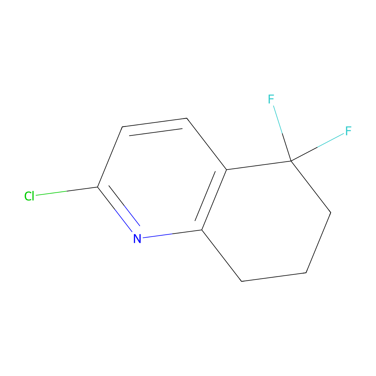 2-Chloro-5,5-difluoro-5,6,7,8-tetrahydroquinoline molecular structure, CAS 1935625-78-7
