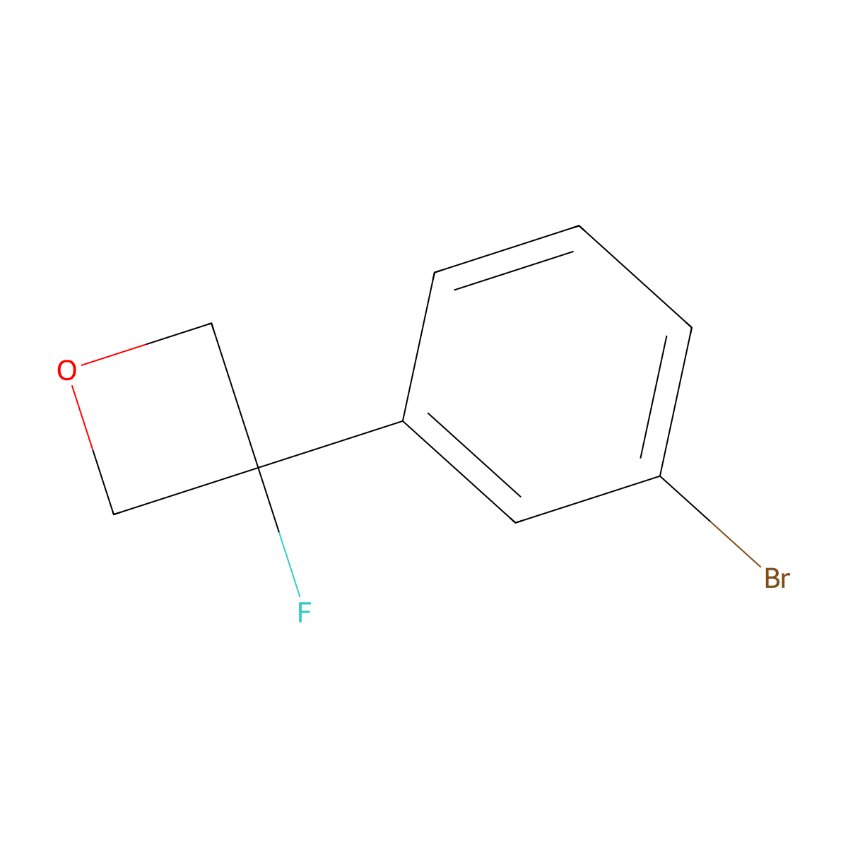 3-(3-Bromophenyl)-3-fluorooxetane molecular structure, CAS 1935629-75-6
