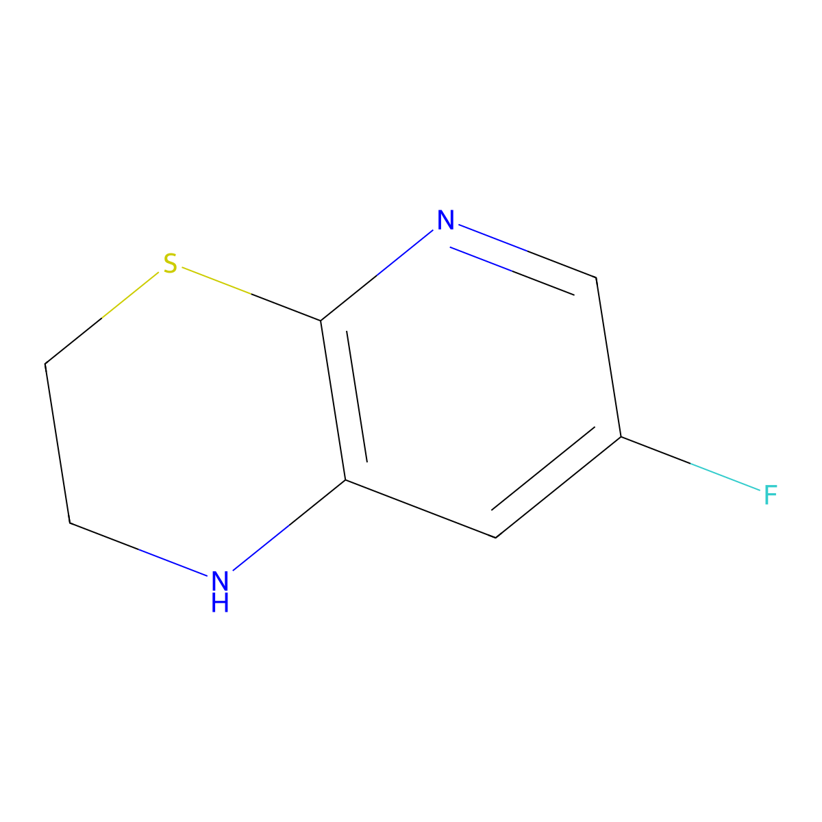 7-fluoro-1H,2H,3H-pyrido(2,3-b)(1,4)thiazine molecular structure, CAS 1935631-80-3