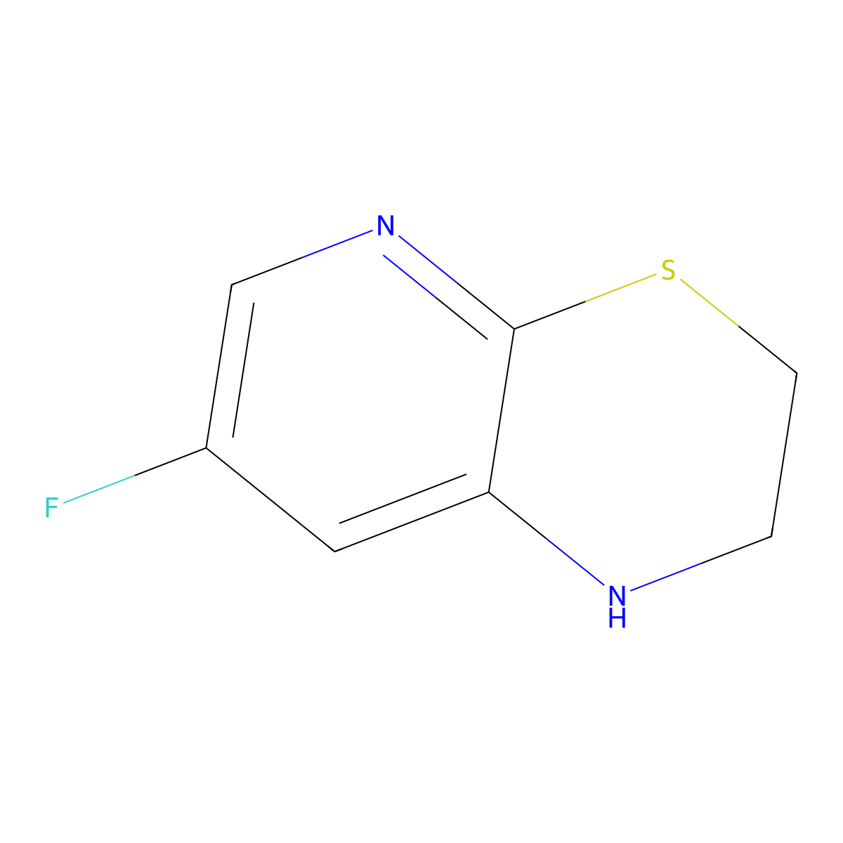 7-fluoro-1H,2H,3H-pyrido(2,3-b)(1,4)thiazine molecular structure, CAS 1935631-80-3