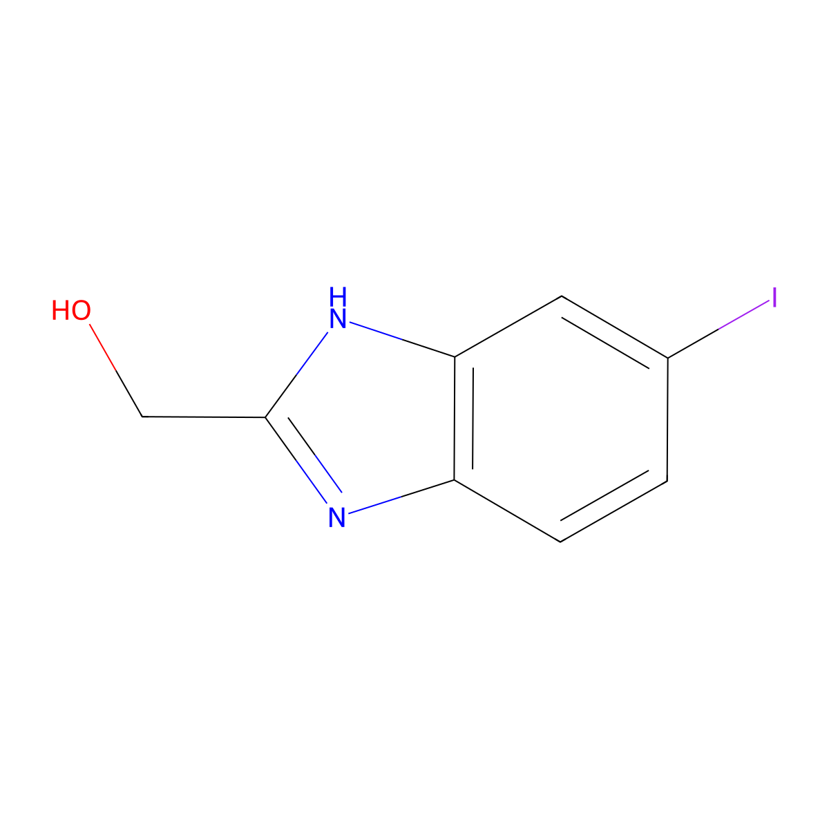 2-(Hydroxymethyl)-5-iodobenzimidazole molecular structure, CAS 1935632-45-3