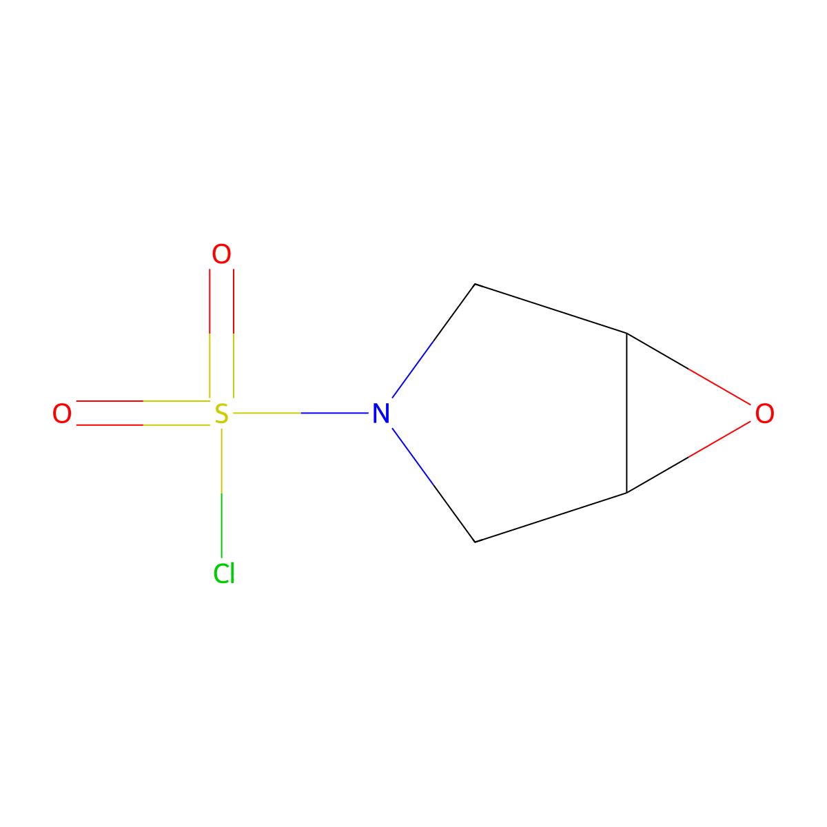 (1R,5S)-6-oxa-3-azabicyclo[3.1.0]hexane-3-sulfonyl chloride molecular structure, CAS 1935633-33-2