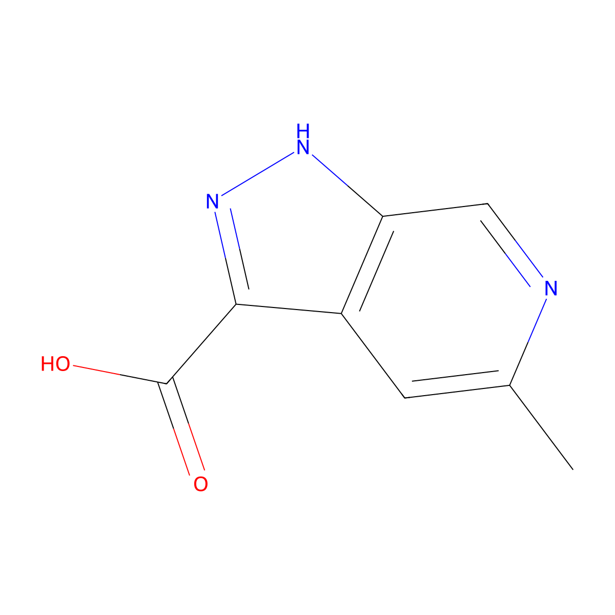 5-Methyl-1H-pyrazolo[3,4-c]pyridine-3-carboxylic acid molecular structure, CAS 1935634-54-0