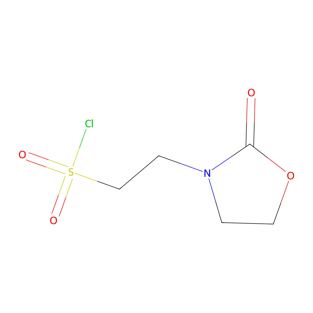 2-(2-Oxo-1,3-oxazolidin-3-yl)ethane-1-sulfonyl chloride molecular structure, CAS 1935635-92-9
